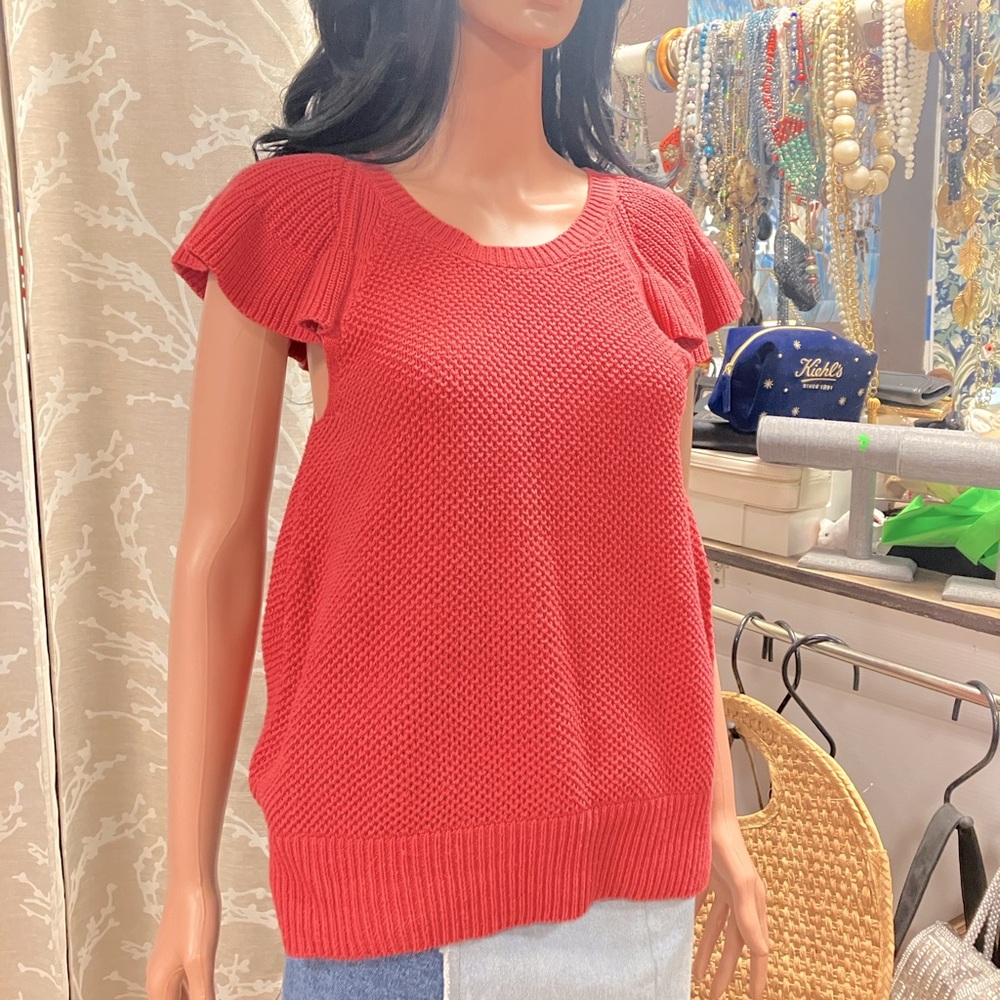 Time and Tru Women's Red Knit Top